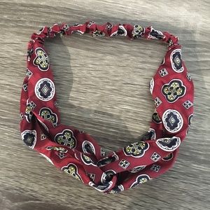 Silky Scarf Print Twist Front Headband
